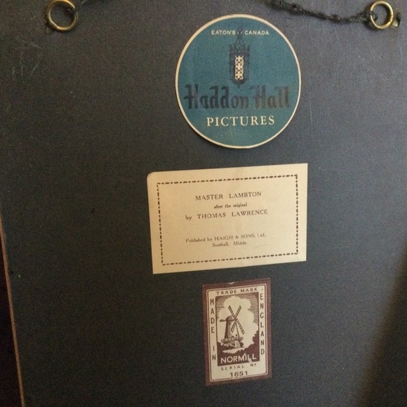 2 Vintage Framed Prints Haddon Hall England Boy With Rabbit Master Lambton - Picture 8 of 10